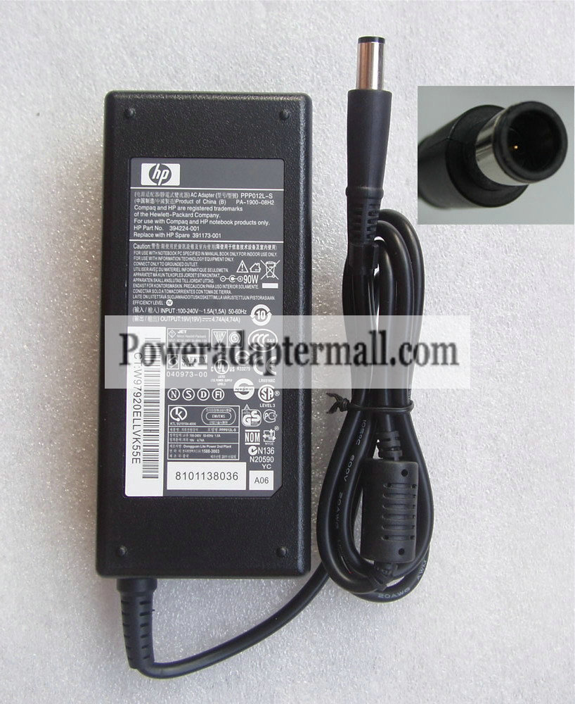 19V 4.74A HP Compaq Business Notebook nc8430 AC Adapter power